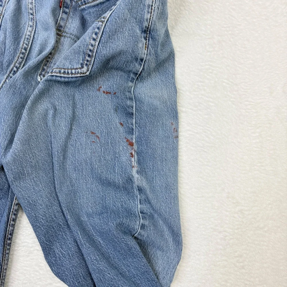 Levis 505 Regular Fit‎ Mens Jeans 36x32 Light Wash Blue Stretch 00505-2958
